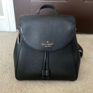 Kate Spade Black Leather Backpack